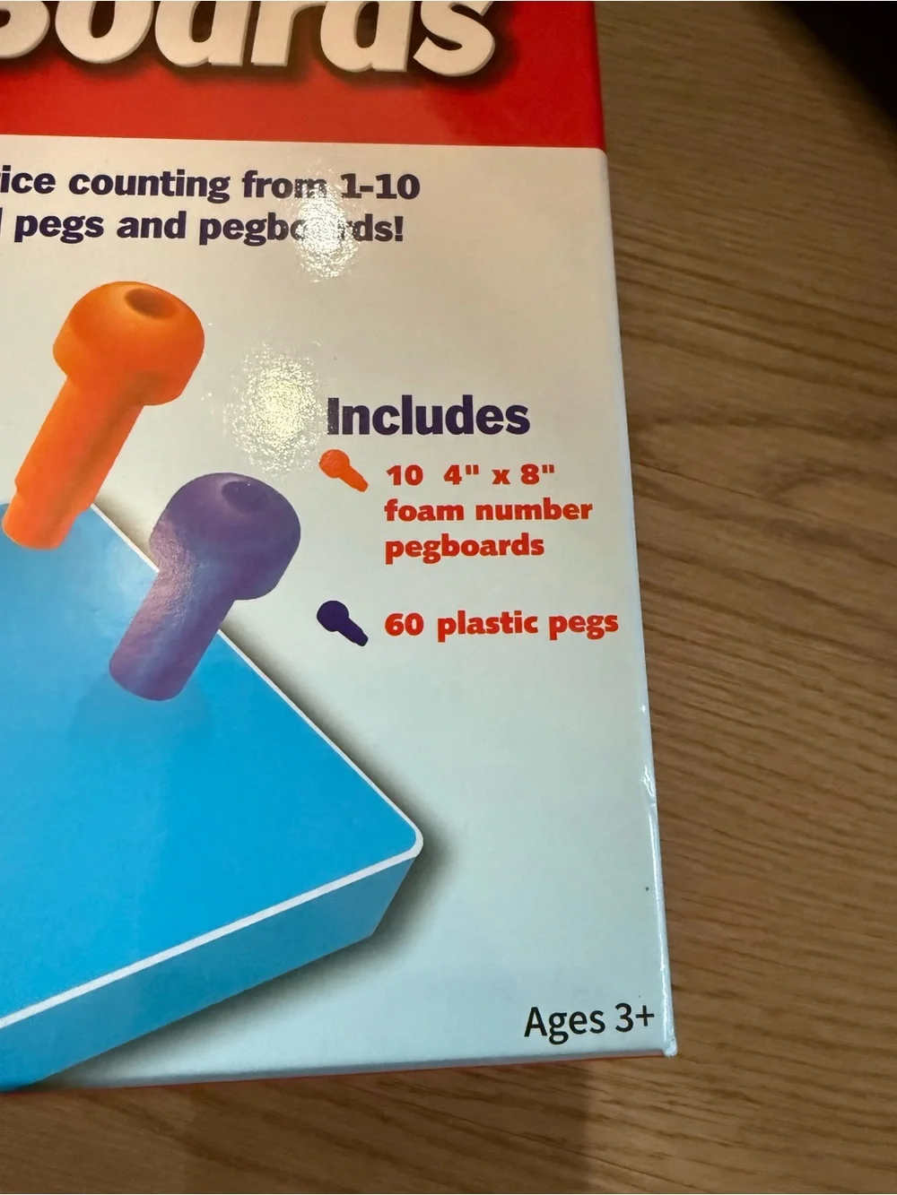 Lakeshore Learning Peg Number Boards TT625 for Ages 3+ with 60 Pegs New Opened